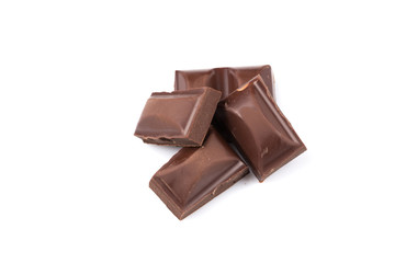 Stack of chocolate pieces