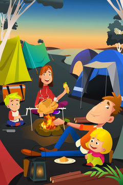 Family Camping Outdoor