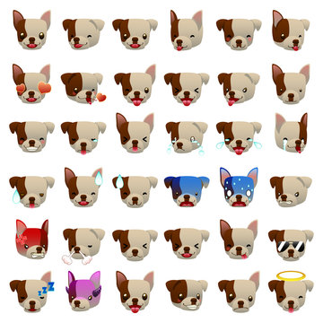 Pitbulls Dog Emoji Emoticon Expression
