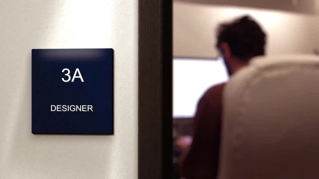 Interior Corporate Office Sign from Hallway   Designer