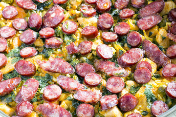 Peasant paella in the pan