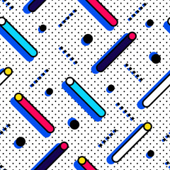 Seamless pattern in Memphis style