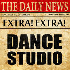 dance studio, newspaper article text
