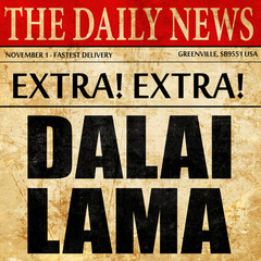 the Dalai lama, newspaper article text © Argus