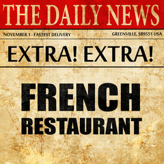 Delicious french cuisine, newspaper article text