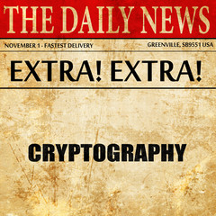 cryptography, newspaper article text