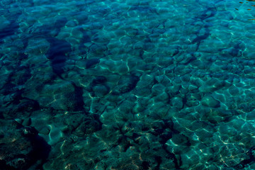 Water ocean background. Texture of water. clear light blue water
