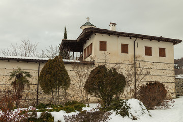 Outside view of Rozhen Monastery, was founded in 9th century, Nativity of the Mother of God,...