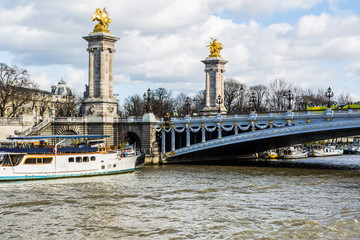Fototapeta na wymiar Bridge on Seine river