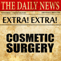 cosmetic surgery, newspaper article text