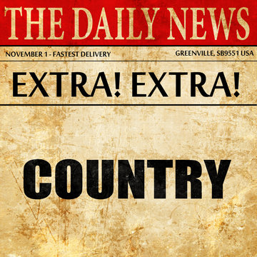 country music, newspaper article text