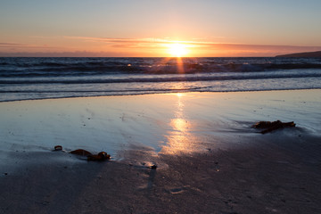 Sunset on Banna Beach, County Kerry, Ireland