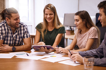 Fototapeta premium Team of professionals in a meeting