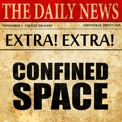 confined space, newspaper article text