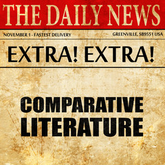 comparative literature, newspaper article text