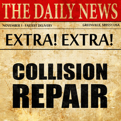 collision repair, newspaper article text