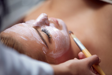 Cosmetic mask at spa salon