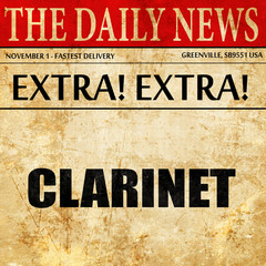 clarinet, newspaper article text