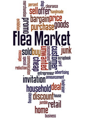 Obraz premium Flea Market, word cloud concept 3