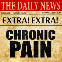 Fototapeta premium chronic pain, newspaper article text