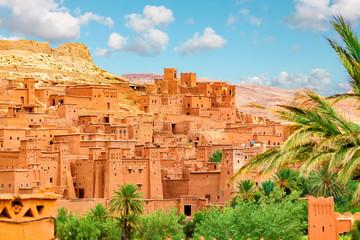 Kasbah Ait Ben Haddou in the Atlas mountains of Morocco. UNESCO World Heritage Site - obrazy, fototapety, plakaty
