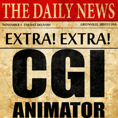 cgi animator, newspaper article text