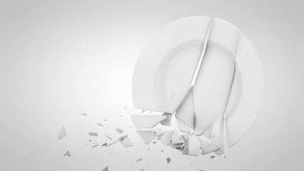 Shattere broken falling caramic plate dish SUPER HIGH RES