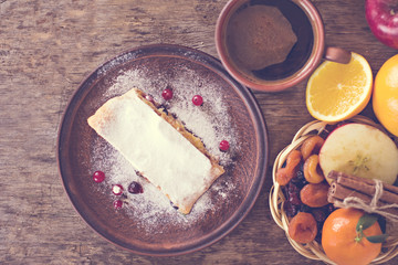 strudel and winter decor