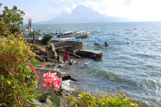 Panajachel At Sunset