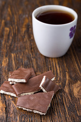 cup of tea and chocolate