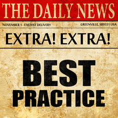 best practice, newspaper article text