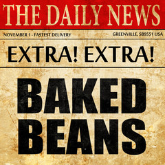 baked beans, newspaper article text