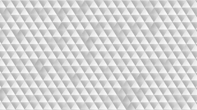 Computer generated animated gray blinking triangles background for use as a desktop screen saver, text overlay, or subtle design element background for corporate presentations..
