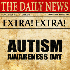 autism awareness day, newspaper article text