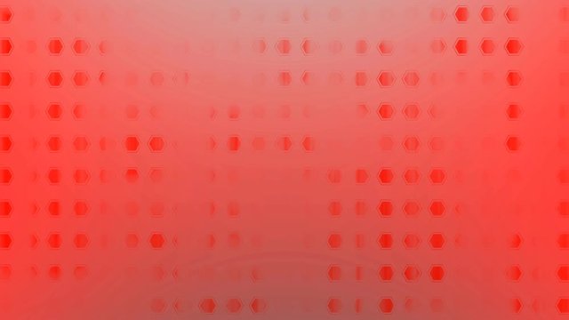Computer generated animated red honeycomb on white background for use as a desktop screen saver, text overlay, or subtle design element background for corporate presentations..