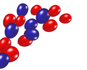 Balloons background vector illustration on a white 