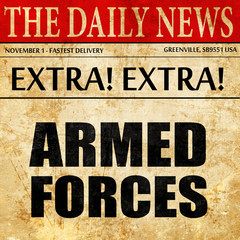 armed forces, newspaper article text