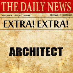 architect, newspaper article text