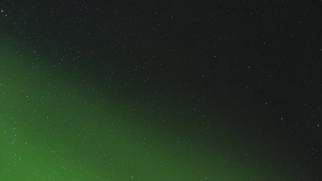 Starry night with aurora activity