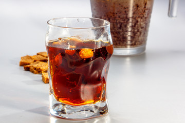 The traditional Russian drink - kvass, which is made from rye br