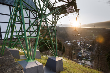 cableway in historic town burg near solingen germany