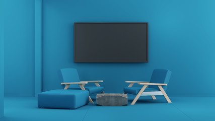tv display 3d rendering