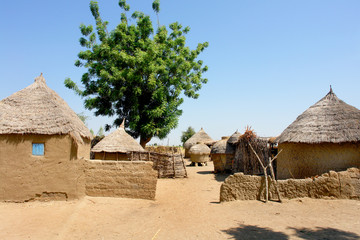Traditional village in Cameroon
 - obrazy, fototapety, plakaty