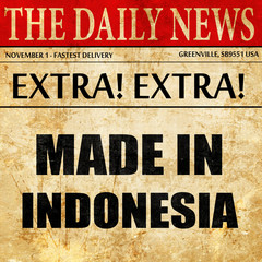 Made in indonesia, newspaper article text