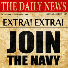 join the navy, newspaper article text