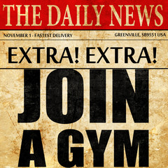 join a gym, newspaper article text