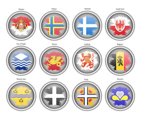 Set of icons. Flags of the Europe.