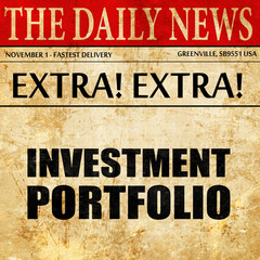 investment portfolio, newspaper article text