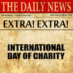 international day of charity, newspaper article text