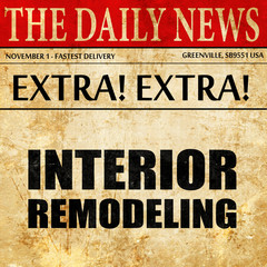 interior remodeling, newspaper article text
